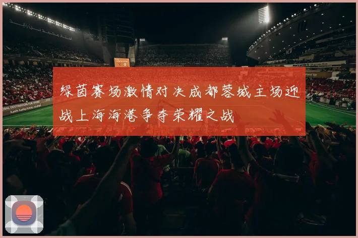 绿茵赛场激情对决成都蓉城主场迎战上海海港争夺荣耀之战